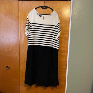 Talbots Black & White Dress, Plus Size 3X